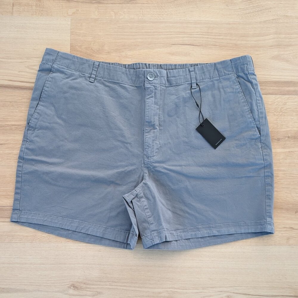 NWT Bonobos Organic Cotton Lightweight Chino Shorts Smoke Grey XXL 5”